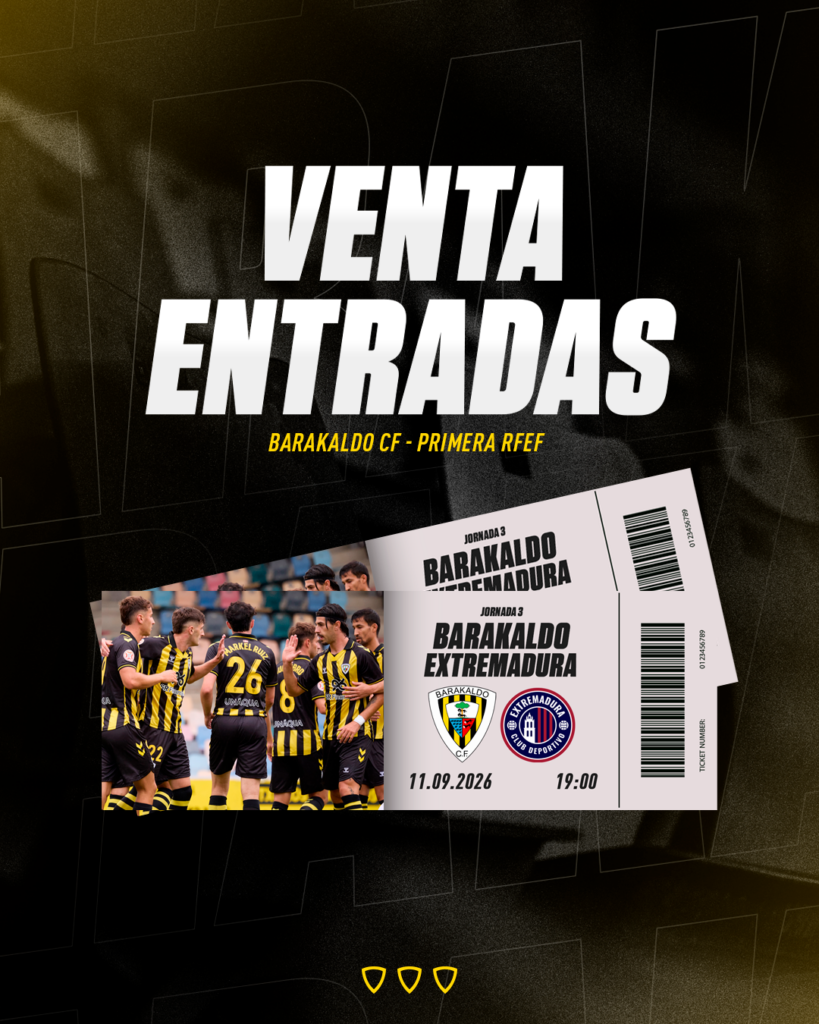 Entradas ya a la venta para el Barakaldo CF - CD Extremadura